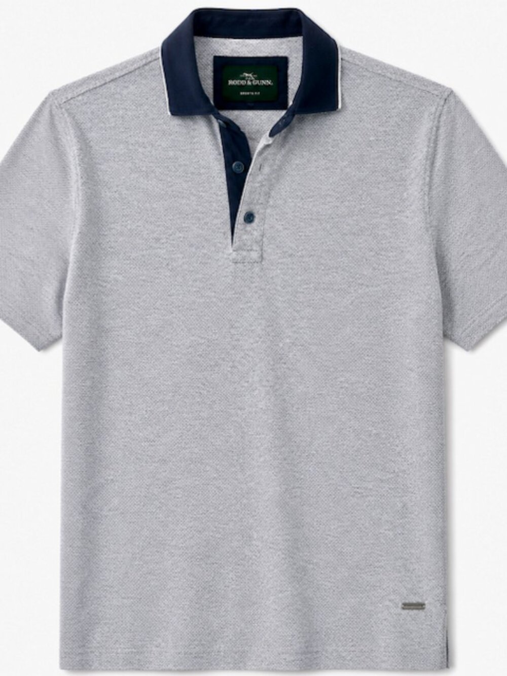 Rodd & Gunn Sports Fit Polo M Grey Marl Navy Collar